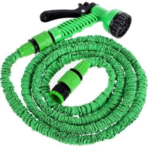 Expandable Flexible Water Plastic Hoses High Grade Fabric Pipe Multifunctional Watering Spray Gun for Car Garden with 6 Types