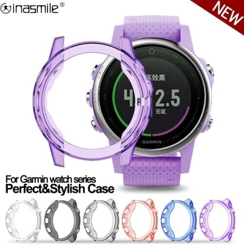 Crystal Clear Smart watch Silicone Case for Garmin Fenix 6 6S 6X Pro Soft TPU Protector Shell for Garmin Vivoactive 4 4S Cover
