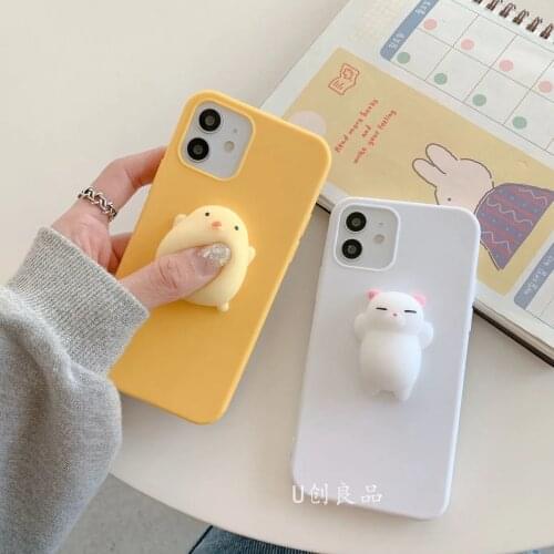 Cute Decompression Phone Case for Realme 5 5i 6 6i 6S 7 7i 8 Pro XT X2 X3 X7 X50 Pro Funny 3D Punky Animal Cartoon Silicon Cover