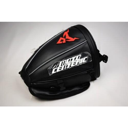 Carbon fiber Leather saddle bags motorcycle back seat bag waterproof moto tank bag mochila moto pierna bolsa Tool Tail Bag