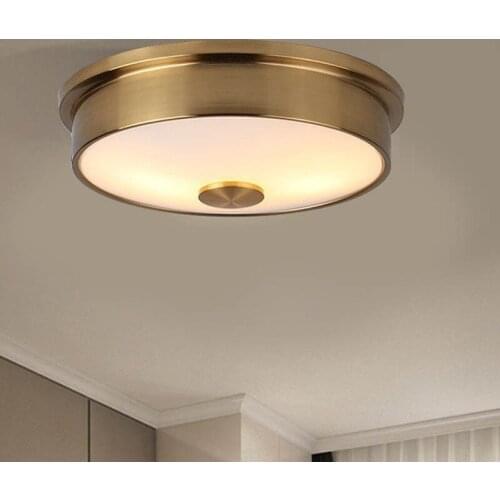 Led light Hotel Living room ceiling light Aisle Bedroom Balcony Round Modern Simple Glass Iron lamp