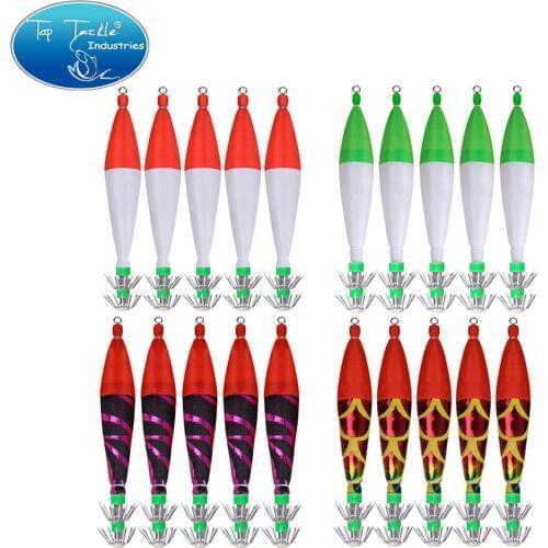 Luminous Tail Plastic Squid Jig Hook Saltwater Bait Fishing Lure Tackle for Octopus Cuttlefish Catch