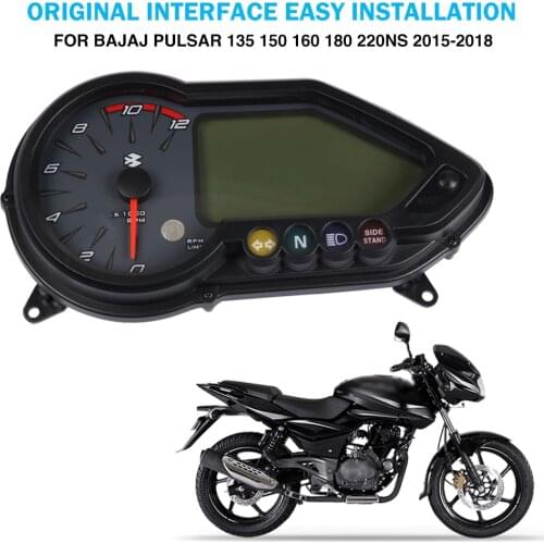 For Bajaj Pulsar125 135 150 160 180 220NS 2015-2018Tachometer Digital Odometer Motocross Speedometer Meter Gauge Dirt bike
