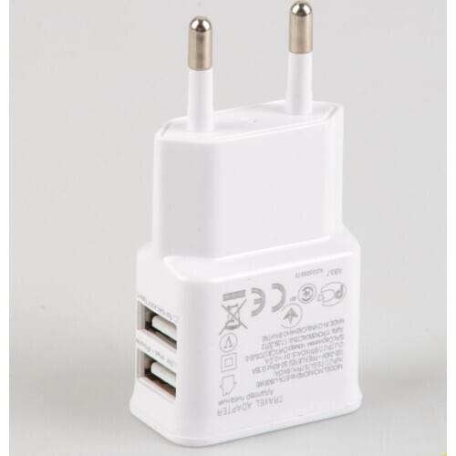 Universal 2.1A/1A Dual 2-Port USB Wall Adapter Charger EU Plug For Samsung S4 S5 Mobile Phones