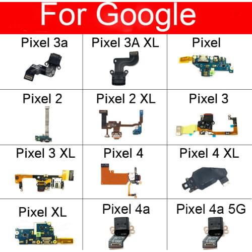 USB Charging Port Flex Ribbon For Google Pixel 2 3 3A 4 XL Charger Port Dock Plug Connector Board Flex Cable PCB Replacement
