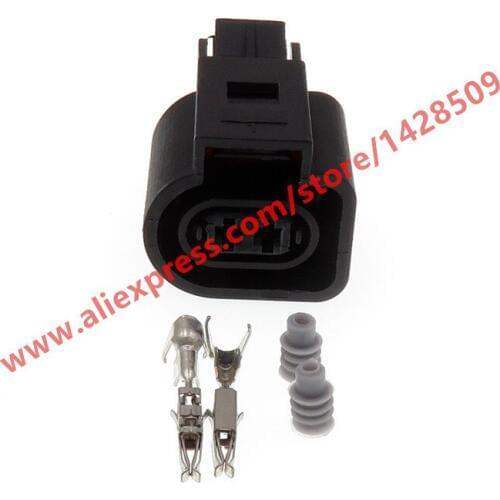 20 Sets 2 Pin Automotive Waterproof Connector ABS Speed Sensor Plug For VW Audi 6N0973702 6N0 973 702
