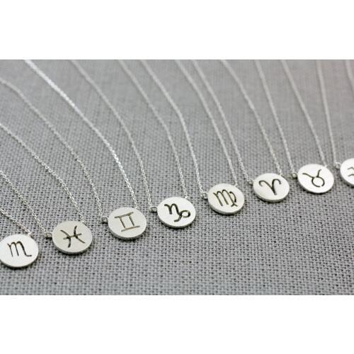 Daisies 1pc Fashion Pendant Necklace Zodiac Sign Constellation Signs Necklaces For Women 12 Constellation Jewelry Collier Femme