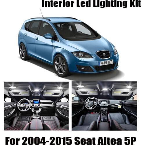 13pcs Canbus Error Free LED Interior Map Dome Light Bulbs Kit For 2004-2015 Seat Altea 5P 5P1 5P5 5P8 Trunk License Plate Lamp