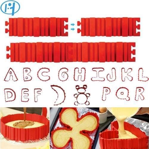 4Pcs Magic Snake Silicone Cake Bake Mold DIY Shapes Bakeware Baking Mould