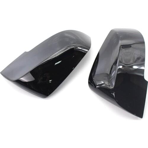 Car Gloss Black Wing Mirror Cover Cap Fit For BMW F20 F30 F32 2014-19 X1 SUV E84