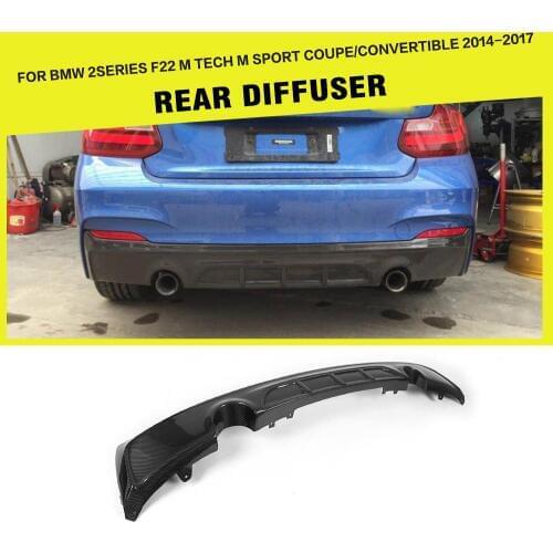 Car Rear Diffuser Lip for BMW 2 Series F22 F23 220i 280i 230i M235i M Sport Coupe Convertible 2013 - 2017 Carbon Fiber / FRP