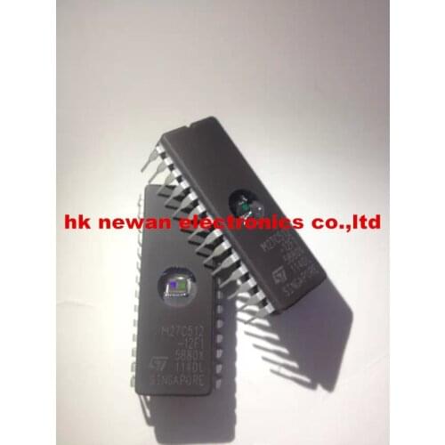 Free shipping 10pcs new ST M27C512-12F1 27C512 DIP-28 EPROM IC CHIPS Drive IC