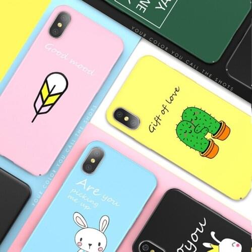 Cartoon Matte Phone Case For iPhone 11 Pro Max X XR XS Coque Slim Thin Hard PC Cover Case For iPhone 5 5S SE 2020 6 6S 7 8 Plus