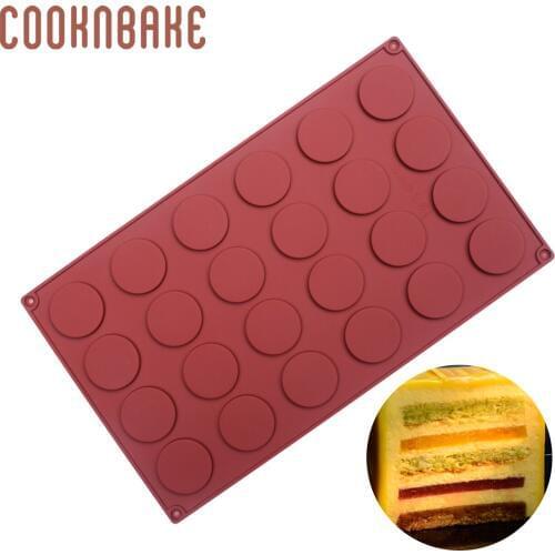 COOKNBAKE silicone biscuit mold round candy chocolate form 24 cavity cake pastry baking tool cookies dessert bakeware DIY party