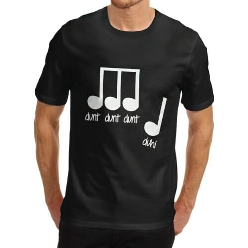 Mens Dunt Dunt Dunt Duh Funny Music Note T-Shirt Unisex Top Summer Fashion Streetwear T shirt Cotton Short sleeve Tee shirt