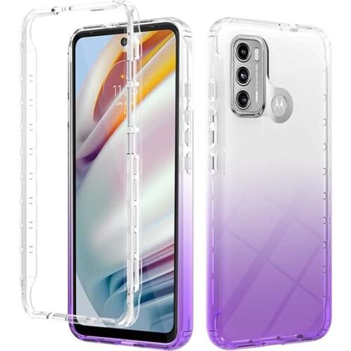 Crystal Case for Motorola G60 Luxury Case Gradient Armor Bumper Hand Back Panel for Moto G40 Fusion Shell Moto G60 G 60 Cover