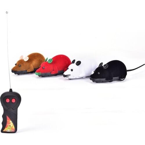 Cat Toys Electronic Rat Mice Toy Remote Control Wireless RC Simulation Mouse Toy For Kitten Cat Novelty Toy Random
