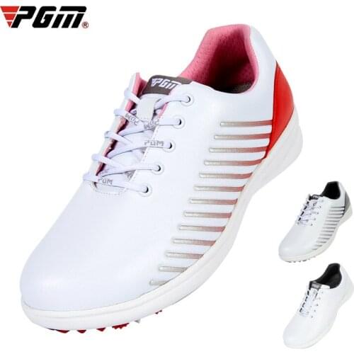 PGM Women Waterproof And Anti Skid Comfortable Soft Sole Lightweight Golf Shoes Ladies Outdoor Breathable Golf Sneakers 35-39