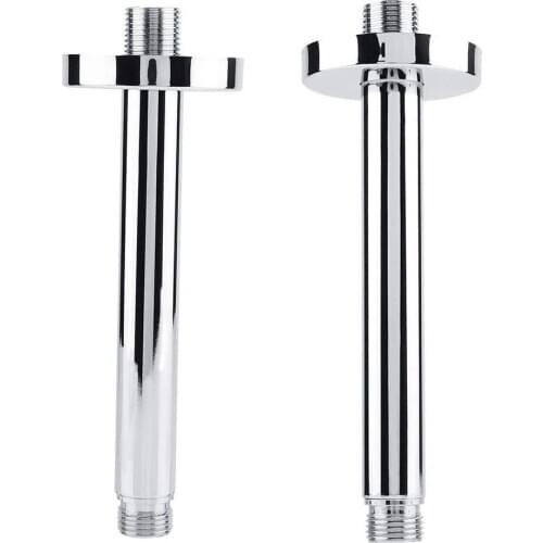 Stainless Steel Round Top Shower Arm Pipe Wall Mount for Bathroom Ceiling Shower Head (15 cm) Support top spray