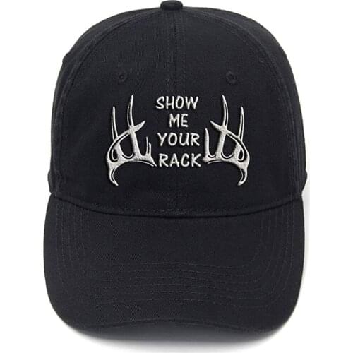 Lyprerazy Show Me Your Rack Archery Deer Washed Cotton Adjustable Men Women Unisex Hip Hop Cool Flock Printing Baseball Cap