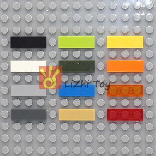 MOC flat tiles 63864 Tile 1 x 3 DIY enlighten block bricks Compatible With Assembles Particles