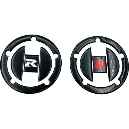Motorcycle 3D R Decals Carbon Fiber Fuel Tank Cover Cap Stickers For Suzuki GSXR GSX-R 600 750 1000 GSX1300R SV1000 SV650 Racing