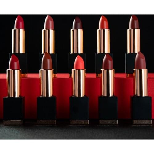 10pcs/set Lip Gloss Set Long Lasting Moisturizing Lips Makeup Matte Velvet Waterproof Non-stick Cup Lipstick Set Cosmetics