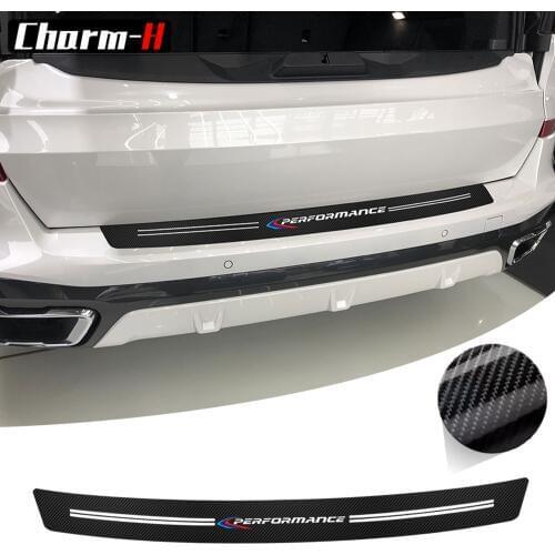 5D Carbon fiber power performance M car rear bumper Trunk Trim sticker for bmw E34 E36 E60 E90 E46 E39 E70 F10 F20 F30 X5 X6 X1