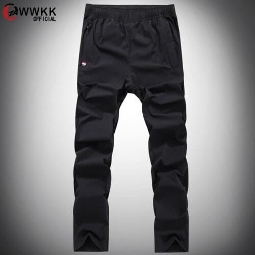 WWKK 2021 New Running Jogging Pants Men Cotton Soft Bodybuilding Joggers Sweatpants Long Trousers Sport Training Pants Hiking