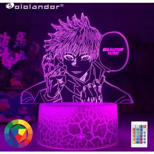 New Anime Lamp Jujutsu Kaisen Satoru Gojo Led Night Light for Bedroom Decor Birthday Gift Satoru Gojo Light Jujutsu Kaisen Prize