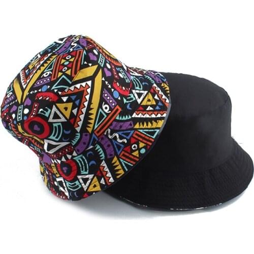 Summer Fisherman Hat Men Women Vintage Print Panama Bucket Hat Reversible Bob Chapeau Femme Retro Hip Hop Cap Gorros