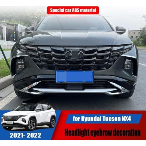 Front headlights, eyebrow blades, ABS front bumper anti-collision decorative strips for Hyundai Tucson NX4 2021 2022