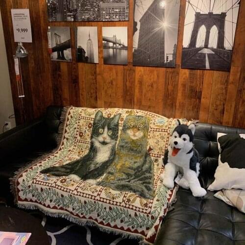 125x150cm Sofa Knitted Casual Cotton Cover Blanket All Season Travel Airplane Office Shawl Home Tassel Blankets Decor Textile