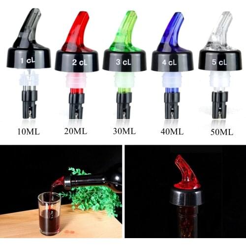10-50ML Portable Quick Shot Spirit Measure Measuring Pourer Drinks Wine Cocktail Dispenser Home Bar Tools Bottle Spout Stopper