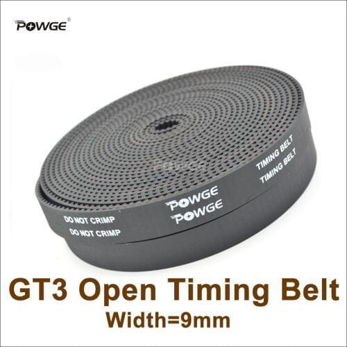 POWGE 10meters 3GT Synchronous BeltWidth=9mm/15mm Rubber GT3 9 Open Timing Belt Fit 3GT Pulley 3D Printer Accessory 3GT 15 Belt