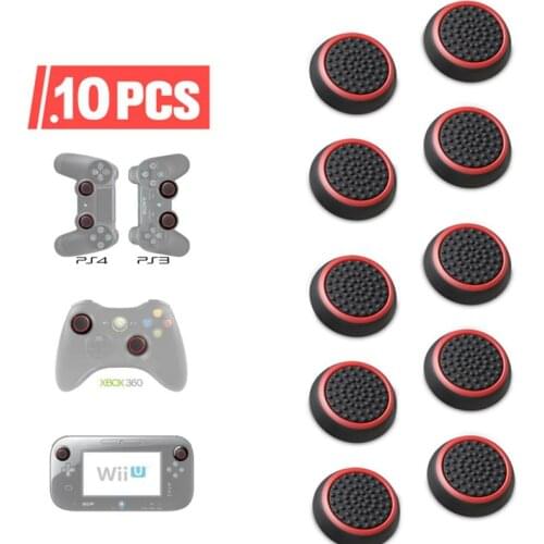 10Pcs Controller Thumb Silicone Stick Grip Cap Cover For PS3 PS4 XBOX ONE For Sony PlayStation 4 PS4/PS3 Controller Accessories