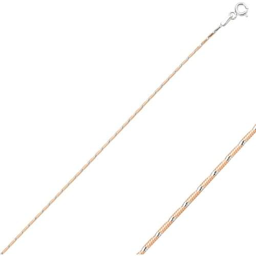 Silverlina Silver Double Color Snake Chain Necklace