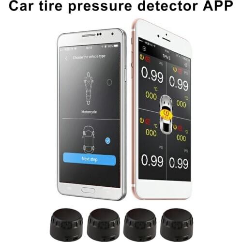 Tire Monitoring System Small Monitor Mobile Phone APP Bluetooth Module Family Passenger Car Tire Pressure Monitoring System