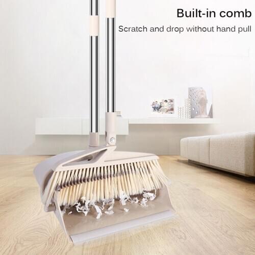 Rotary Broom And Foldable Standing Long Handle Dustpan Household Floor Cleaning Set