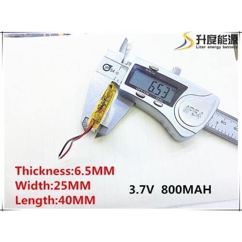 1PCS 652540 3.7V 800mah Lithium polymer Battery With Protection Board For MP3 MP4 MP5 GPS Glass Digital Product