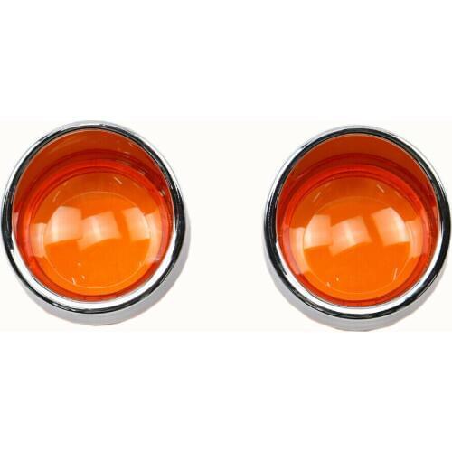 2x Amber Turn Signals Light Lens Cover For Harley Dyna Softail Touring FLHX