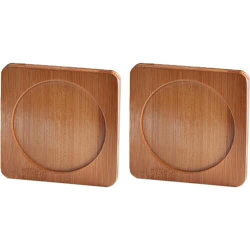 2pcs Beverage Mug Mat Cup Wooden Coaster Garden Glass Planter Pad 10x10cm