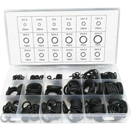 279 Pcs Rubber O-Ring Gasket Ring ortment Kits Thickness 1.5mm 2.5mm 3.5mm