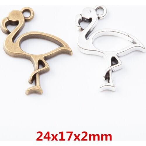 45 pieces of retro metal zinc alloy bird pendant for DIY handmade jewelry necklace making 7084