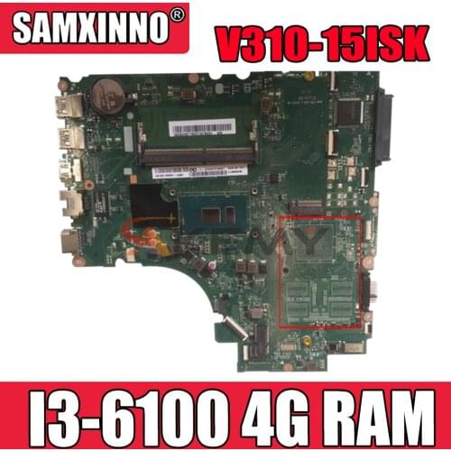 Akemy For Lenovo E52-80 V310-15ISK V310-15IKB DA0LV6MB6F0 Notebook Motherboard CPU I3 6100 DDR4 4G RAM 100% Test Wor