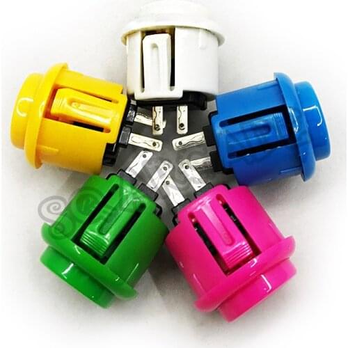 100pcs/lot Arcade Console Push Button Sanwa Game Switch OBSF-24 24mm Microswitch PC/PS3 Joystick Bartop Diy For Arcade Cabinet