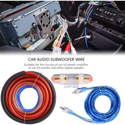1 Set Car Audio Subwoofer Wire Anti-scratch Stable Performance 4 Track ABS Car Speaker Cable Kit for Auto electronic Accessories