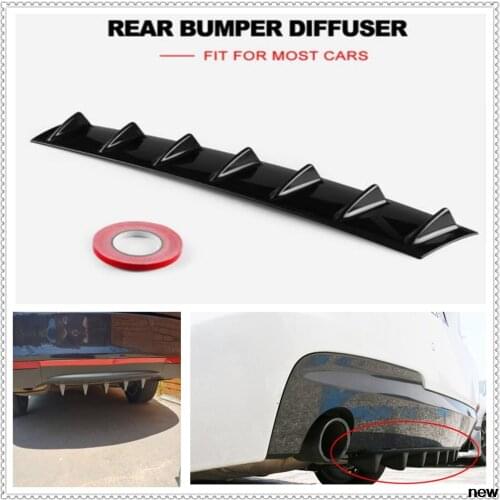 Car Rear Bumper Lip Diffuser Fin ABS air shark for Mitsubishi ASX Endeavor Expo Galant Grandis Lancer Mirage Montero