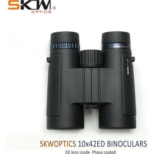 SKWoptics 10x42 ED Binoculars Birdwatching Hunting Phase Coated Waterproof Bak4,Fogproof
