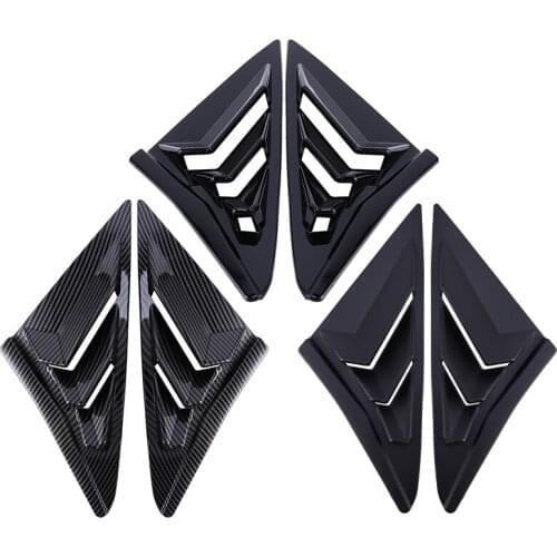 Car Side Vent Window Louver Shutter Covers Trim for Honda Civic Hatchback 2019-2020